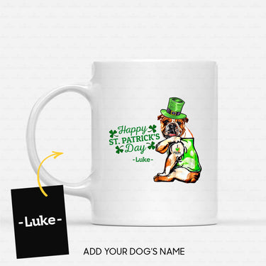 Personalized Gift Idea - Happy Patrick's Day For Dog Lover - White Mug